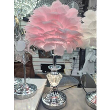 Feather Lamp Pink Dual Light 20x54Cm