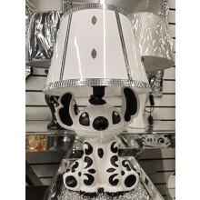 Bling Stitch Lamp White Black 54x28Cm