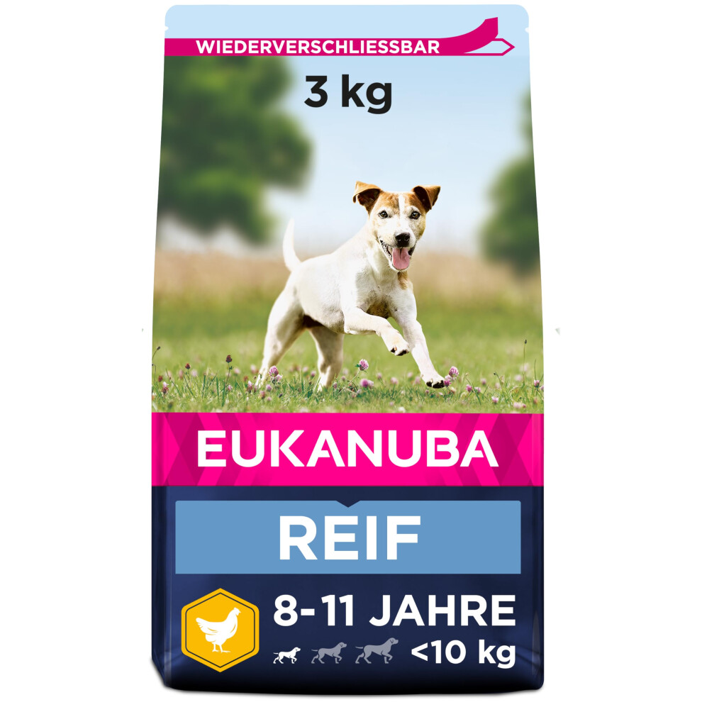 Eukanuba Complete Dry Dog Food For Mature Senior Small Breeds With Fresh Chicken 3 Kg