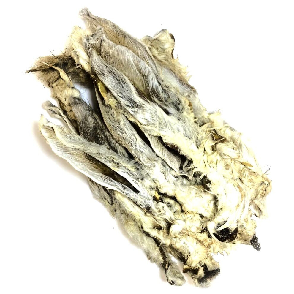 Maltbys' Stores 1904 Ltd *Premium* Rabbit Ears With Fur 1Kg Natural Dog Treats Chews Hypoallergenic Hair Lod3