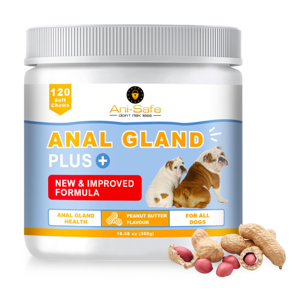 New Ani-Safe - Don't Risk Less Xl Pack - Ani-Safe Anal Gland Plus Dog Treats For Digestive Pro + Postbiotic - Gut Health, Sensitive Tums, Scooting, Loose Stools, Smelly, Itchy Ears,