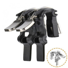(Black) Mobile Phone Game Control Fire Button Metal Game Trigger R1 L1 Shooting Controller
