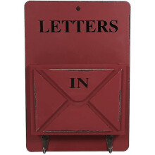 Mail Box Letter Rack Mounted Mail Sorter Stora Box Key Hooks Ding H ( Re