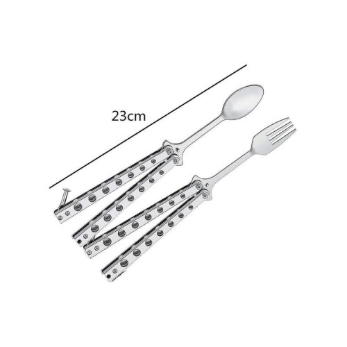 Spond Fork Set, Collapsible Less Steel Cutlery for Kit Bbq 1