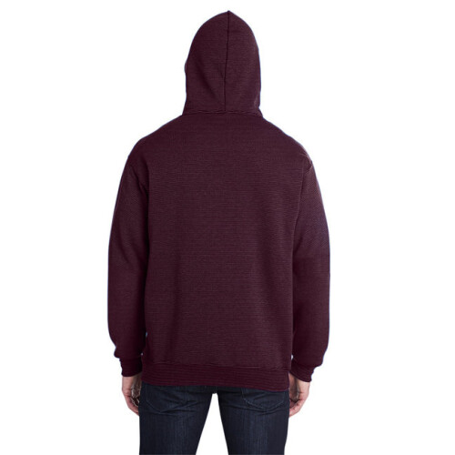 Fruit Of The Loom Sofspun mikina s kapuc pro dospel - MAROON STRIPE - 2XL 1