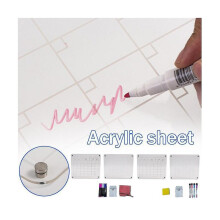 2pcs Dry Wipe Erase Board for Frid Acrylic Clear for Refrirator Board Er