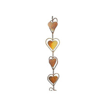 Steel Leaf Rain Chain, En for Mom, Gutters, Rain Catcher for Downspout with Adapter, Thick Flower S E