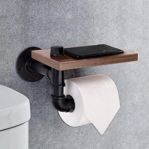 Ric Indrial Toilet Roll H,pipe Floating H for Home/bath, Mounted Shel 1