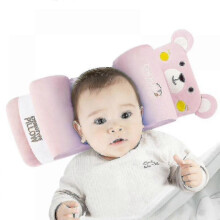 (pink) Newborn Head Shaping Pillow Anti-eccentric Head Pillowlatex