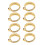 8PCS Knitting Crochet Loop Ring Open Design Alloy 8