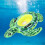 Baby Turtle Ride Swimming Ring, Inflatable Pool Float for Toddlers 2