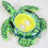Baby Turtle Ride Swimming Ring, Inflatable Pool Float for Toddlers 4