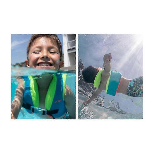 (S,pink)Swim Vest for Child Portable Inflatable Pool Floats Swimming Ring 2