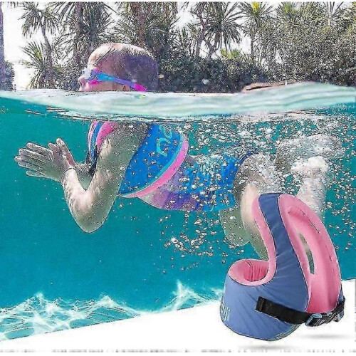 (S,pink)Swim Vest for Child Portable Inflatable Pool Floats Swimming Ring 1