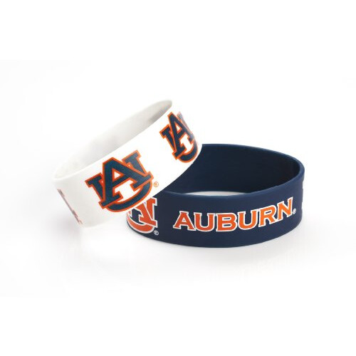 NCAA Auburn Tigers Silicone Rubber Bracelet 2-Pack 1