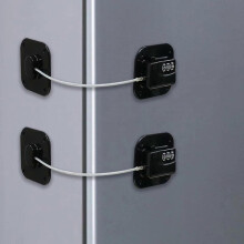 2 Pcs Fridge Lock with Code, Child Fridge Safety with Adhesive, Child Combination Locks for Cupboards Cabinets Refrigerators Freezers