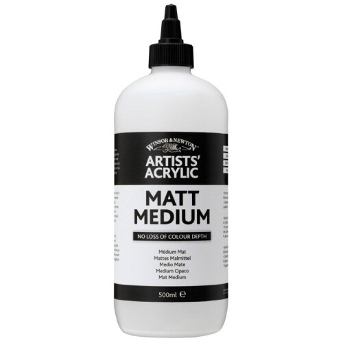 Winsor & Newton Επαγγελματικό Ακρυλικό Μέσο, Ματ Μέσο, 500ml (16.9-oz) 1