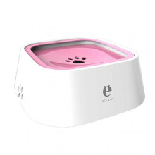 (Pink) Anti-splash Water Bowl Cat Dog Slow-Drinking Bowl for Pet Lovers