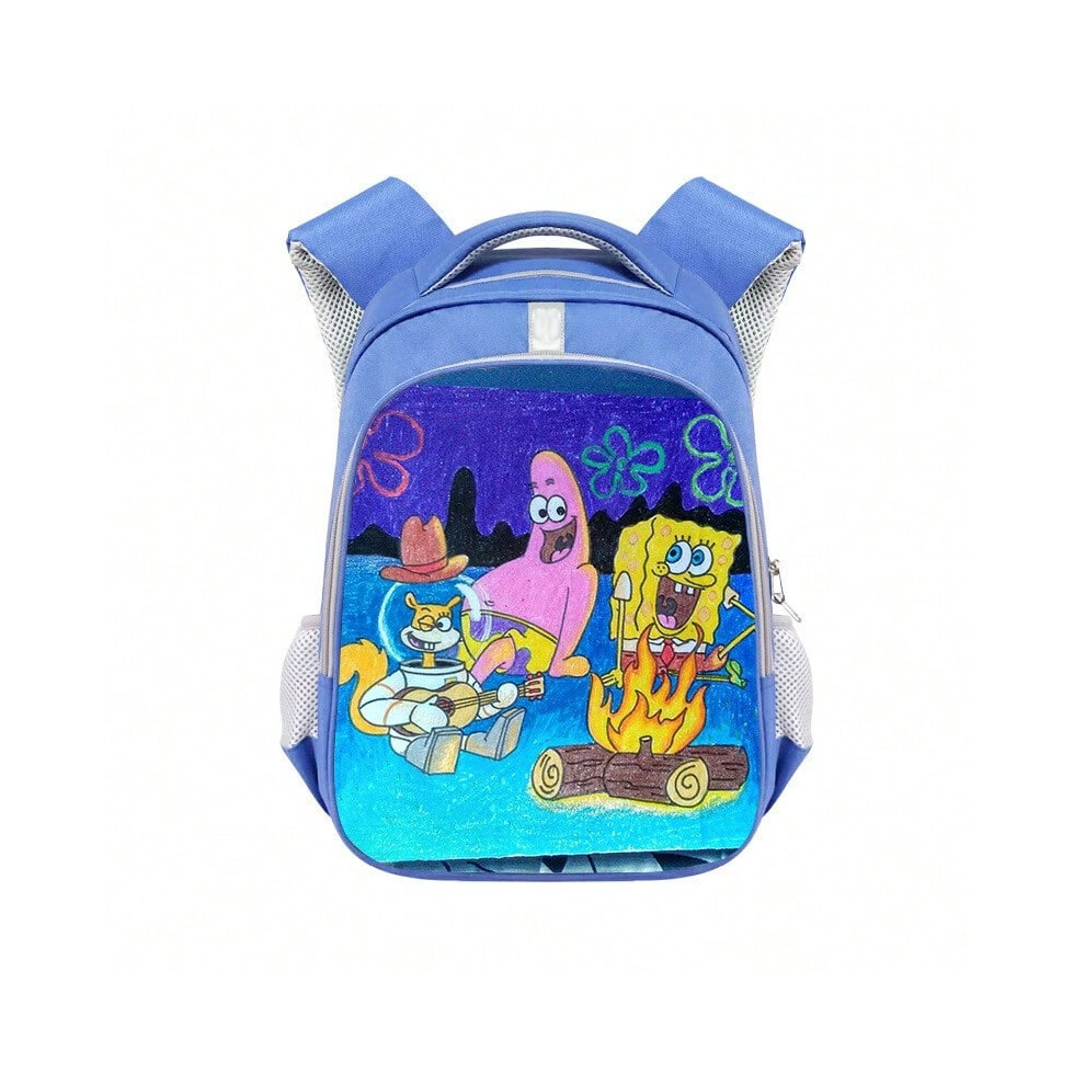 (36) New SpongeBob SquarePants Student Schoolbag Children's Cartoon Backpack Fashion Boys Lightening Backpack-image-OPC-PHZRPY2-NEW