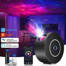 (Black) LED Starry Sky Projector, Smart Starry Projector Night Light Galaxy Projector,Dimming/Voice Control/WiFi Connection/Timer,Bedroom Decorate,Gif