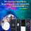 (Black) LED Starry Sky Projector, Smart Starry Projector Night Light Galaxy Projector,Dimming/Voice Control/WiFi Connection/Timer,Bedroom Decorate,Gif 3
