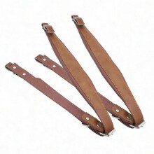 (Coffee) Adjustable Faux Leather Accordion Straps - Comfortable & Durable Shoulder Belt for 60-120 Bass Accordions