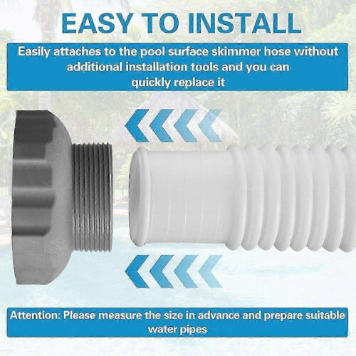 INTEX Compatible 2Pcs 11239 Pool Vacuum & Skimmer Hose Adapter - Durable & Easy to Use 1