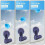 (blue) Handheld Mini portable small fan Folding fan Student dormitory small fan 3