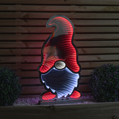 Snow Time 60cm Light up Christmas Gonk in Red Hat Infinity Decoration with LEDs 1