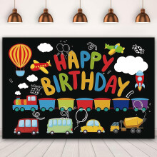 7x6Ft Cartoon Animals Farm Backdrop Happy Birthday Backdrop for Boy or Girl Event Party Photo Background Party Decoration