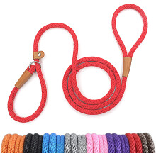 Dog Leash Slip Lead Snap Hook Rope Leash Strong Heavy Duty Braided Dog Training Leash No Pull Training Lead Leashes for Medium Large and Small Dogs