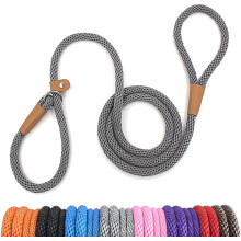 Dog Leash Slip Lead Snap Hook Rope Leash Strong Heavy Duty Braided Dog Training Leash No Pull Training Lead Leashes for Medium Large and Small Dogs