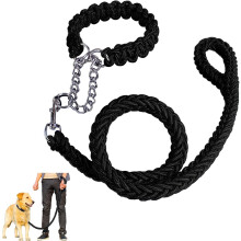 4FT heavy-duty medium-sized dog training belt with anti slip handle, small dog woven belt collar set, small medium-sized large dog walking training