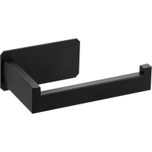 Toilet Paper Holder Modern Square Style Toilet Paper Holder Wall Mount, SUS 304 Stainless Steel for Bathroom, Kitchen, Washroom (Black)