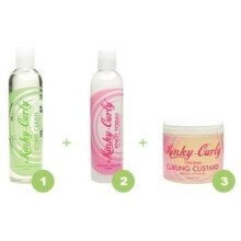 Combo Kinky Curly! (Vino curat 8oz ?i nod astazi 8oz ?i Curling Custard 8oz)