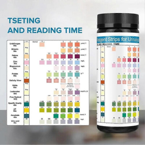 100Pcs Salinity Salt Urine Test Strips Sodium Chloride Urinalysis Test Kit 2