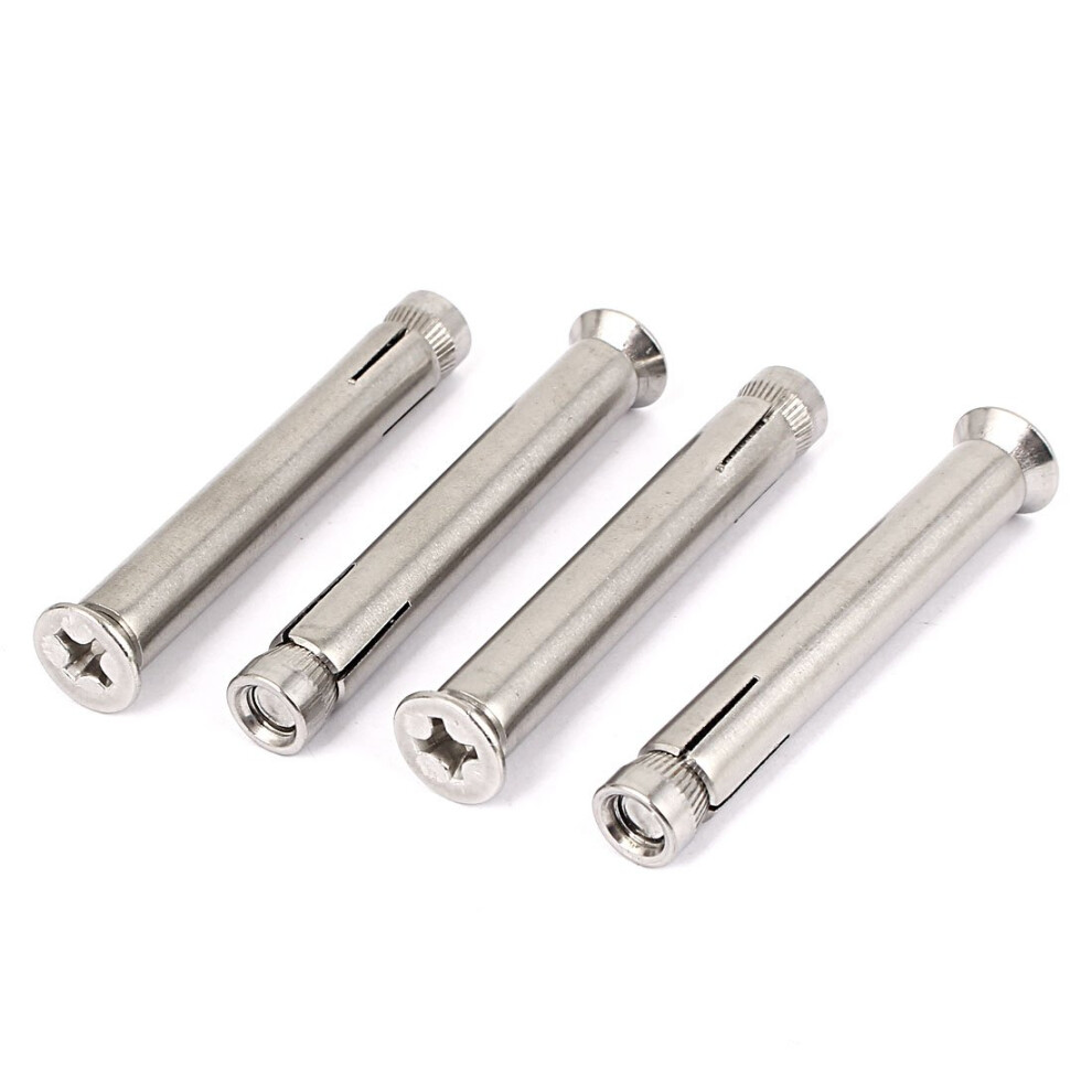 Iivverr M8 Thread 80Mm Long Countersunk Flat Head Expansion Anchor Bolt 4Pcs 6276012656625