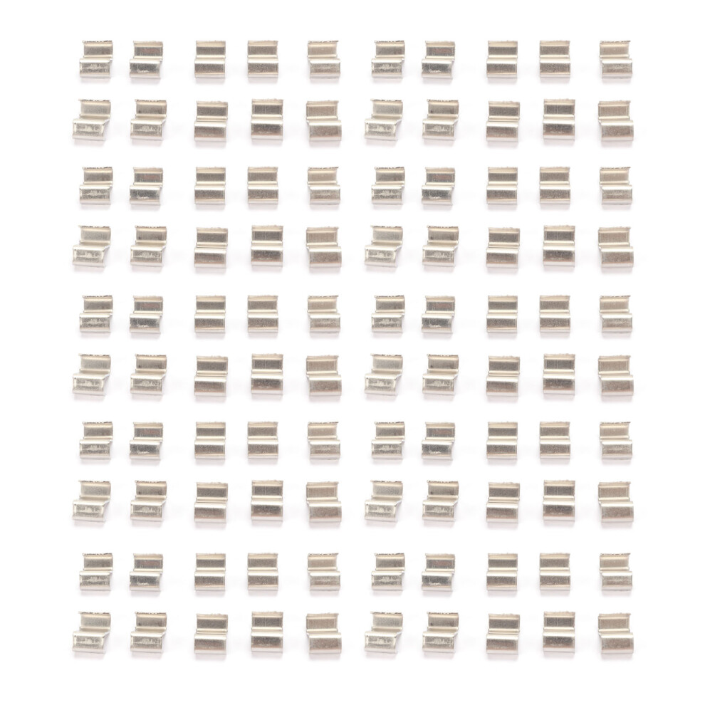 100Pcs Z Type Spring Clips Stainless Steel Safe 9121376857096