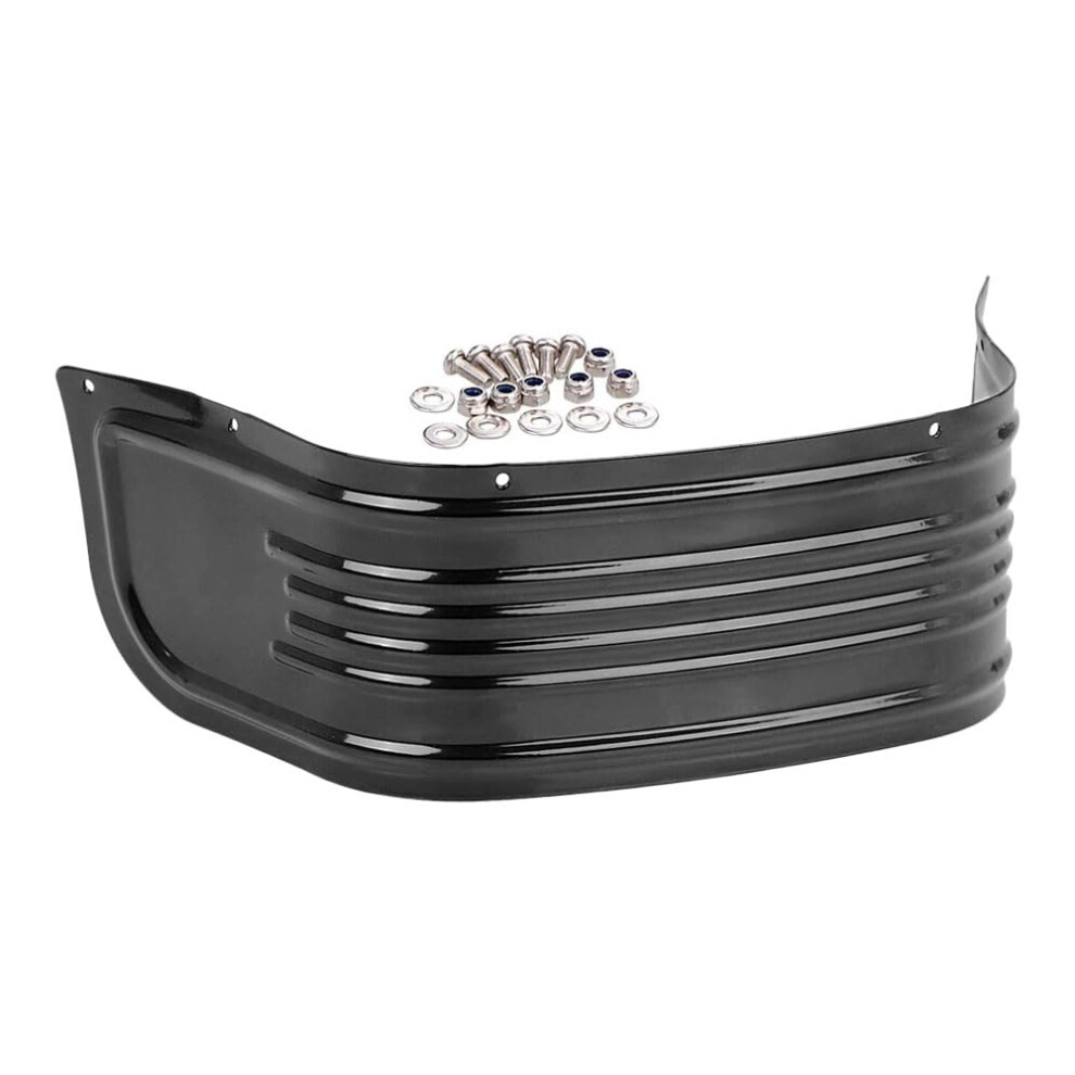 Front Ribbed Fender Trim Skirt, Front Fender Skirt Trim, 19802013 Compatible With Harley Touring Road King Electra Street Glide Black 6276012658483