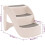 Folding Pet Stairs, 3Step, NonSlip Steps, Easy Assembly, Suitable for Small and Large Pets, High Load Capacity, Space Saving Design, Cream Plastic 2