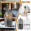 (One size1, White) AcrylicCutlery Storage Box,360Rotating Multifunctional  and Chopstick Rack 4