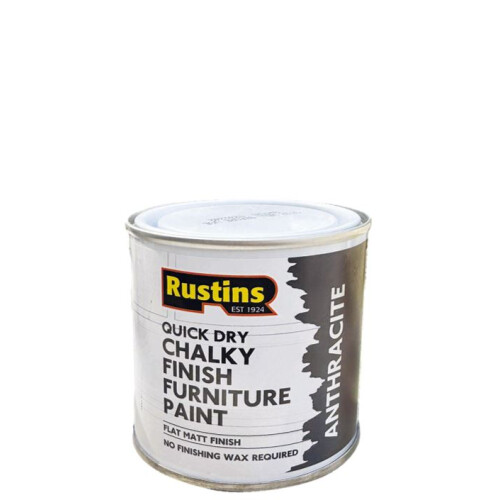 Rustins Rustins Quick Dry Chalky Finish Furniture Paint Anthracite 250ml