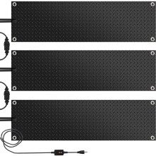 3 Pcs Snow Melting Mats, 10 x 35 Inch Heated Mats with Power Cord for Walkways