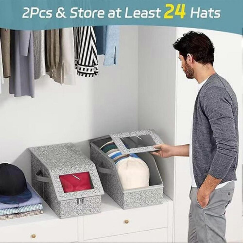 Multifunctional Hat Storage Box with Large Capacity And Foldable Baseball 1