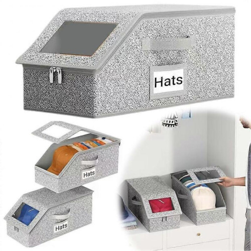 Multifunctional Hat Storage Box with Large Capacity And Foldable Baseball 2