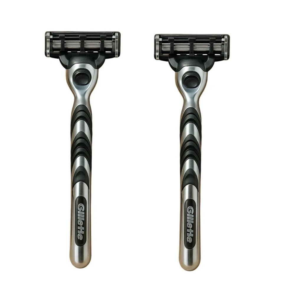 2x Gillette Mach3 Razor Precision Shave with Comfort Grip Handle