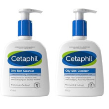 Cetaphil Oily Skin Cleanser, 473ml, Face Wash, For Combination to Oily Sensitive Skin, With Niacinamide (Pack of 2)
