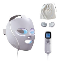 Shark CryoGlow LED Face Mask with Under-Eye Cooling, Anti-Ageing & Blemish Repair, Red & Blue LED, Infrared Light Therapy, USB-C, Remote Control, Sto