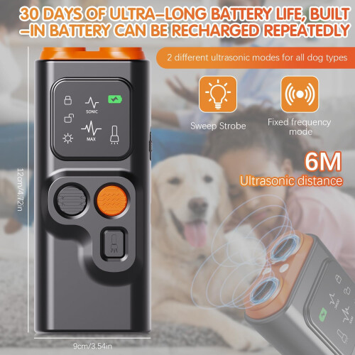 BarkGuard  Bark Guard Anti Barking Device for Dogs, with LED Flashlight and HD Display 2