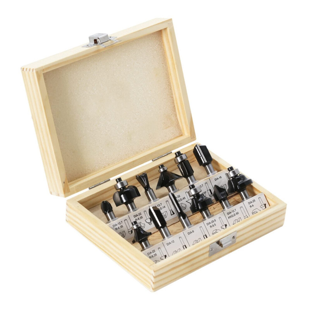 Router Bits 12 Piece Milling Cutter Set 8Mm Shank Carbide Cnc Router Bit Wood Knife Carving 6276012660745